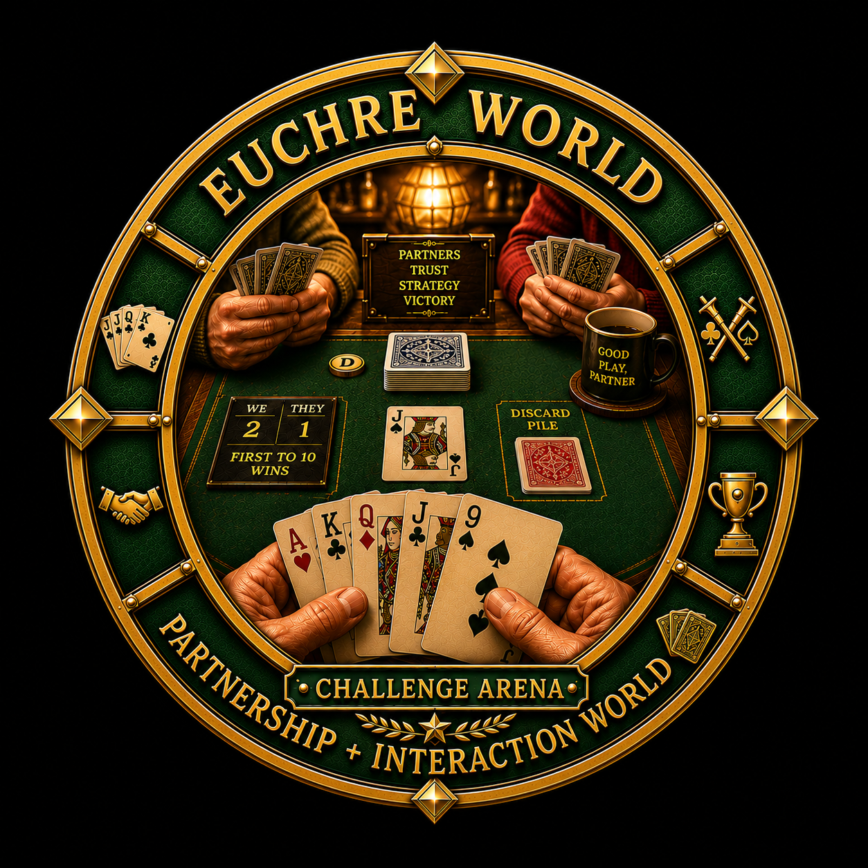 Euchre World Medallion
