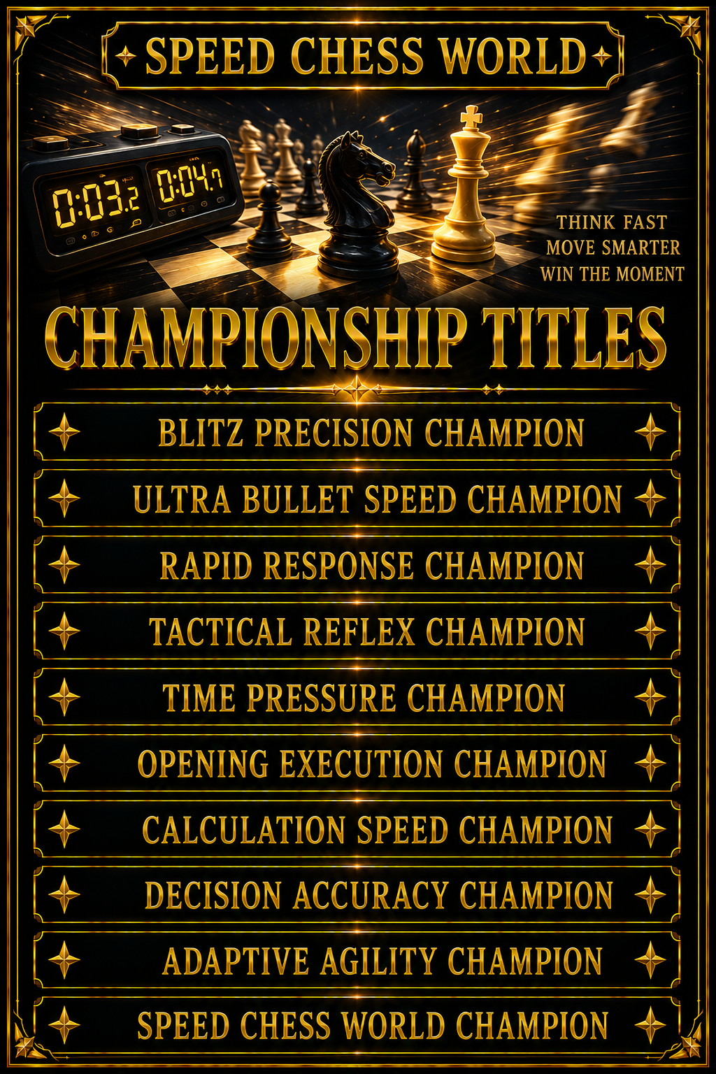 Speed Chess World Championship Titles